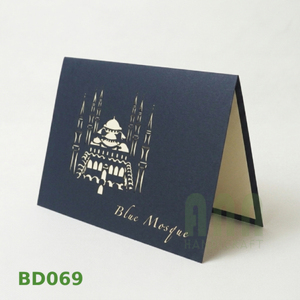 Tarjetas de Felicitación Hechas a Mano con Diseño 3D del Castillo de Kumamoto, Acabado Mate, Impresión Offset, Papel de Recuerdo - Product Image 2