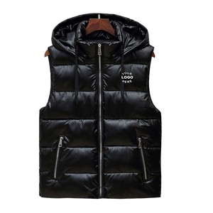 Wholesale <b>Men</b> Puffer <b>Vest</b> Custom Logo Recycled Polyester Insulated <b>Vest</b> <b>for</b> US Brands Low MOQ Factory Price - Product Image 5