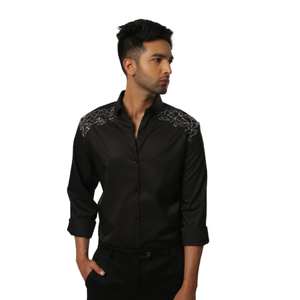 Camisa de Hombre a Cuadros de Algodón, con Botones, Casual, Bordada, de Manga Larga, Hecha en India, Venta al por Mayor de Fábrica - Product Image 2