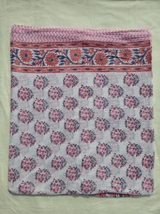 ผ้าคลุมชายหาดทำมือจากผ้าฝ้ายอินเดียสำหรับผู้หญิง ผ้าฝ้ายธรรมชาติ ระบายอากาศได้ดี ลายดอกไม้ ผ้าคลุมชายหาดแบบอินเดีย ผ้าซารองอินเดีย - Product Image 1