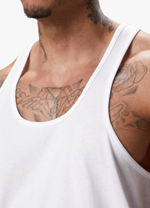 Débardeurs de sport pour hommes en coton avec logo personnalisé, respirants, imprimés, pour l'été, débardeurs de fitness pour hommes - Product Image 3