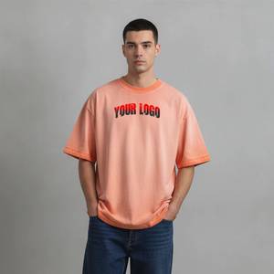 Custom Men Acid Washed Sunfade <b>Tshirts</b> 100%cotton Blank Heavyweight Streetwear Distressed Oversized Boxy Fit <b>Tshirts</b> for Men - Product Image 4