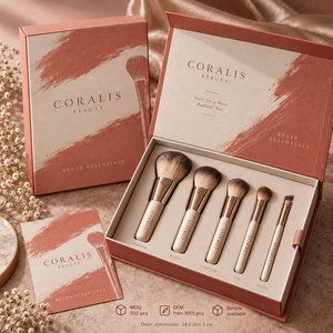 Caja de Empaque Magnética Estilo Libro Personalizada CORALIS Brush Essentials - Product Image 6