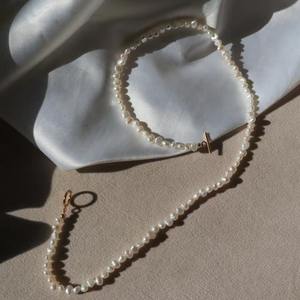 Collier superposé haut de gamme pour femme, perles baroques naturelles d'eau douce, petit collier ras du cou en argent S925, élégance et raffinement - Product Image 2