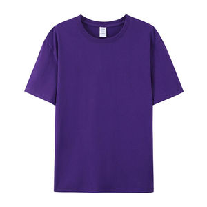 T-shirt à manches courtes col rond noir pour femme, coupe classique, couleur unie, décontracté, respirant, 100% coton tricoté, printemps été - Product Image 6