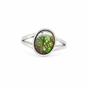 Anillo de Plata de Ley 925 con Gema de Ammolita, Hecho a Mano, Multicolor, Joyería Fina, Regalo para Mujer - Product Image 2