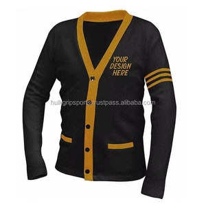 Cárdigan de hermandad griega con cuello en V para mujer, suéteres acrílicos tejidos, logotipo bordado universitario, cárdigan varsity. - Product Image 2