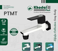 Robinet d'eau PTMT à corps long de haute qualité avec raccord de tuyau, Robinet de puisage PTMT robuste à corps long
