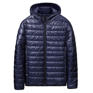 Men's Water Resistant Ultra Loft Filled Hooded Puffer Jacket Insulated <b>Winter</b> Windproof Zipper Down Jacket <b>Quilted</b> Camping Coat - Product Image 1