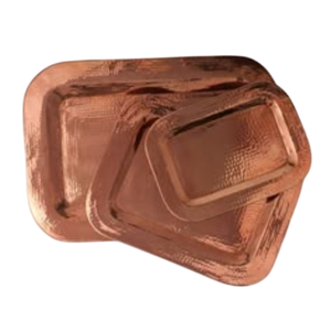Shiny Copper Hammered Food Serving <b>Tray</b> Oval Shape For Home Kitchenware Tabletop <b>Snacks</b> & Drinks Serving <b>Trays</b> - Product Image 6