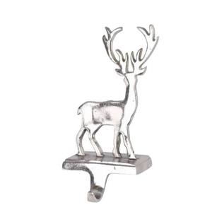 Sitting Reindeer Christmas <b>Stocking</b> Holder Metal Deer Mantle Fireplace Hook <b>Hanger</b> Elegant Home Decoration Accessory - Product Image 2
