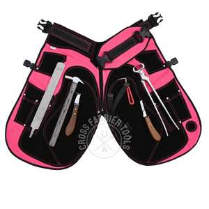 Kit de herramientas de herrador de grado industrial: Lima raspadora para acabado de pezuñas, Pinza para pezuñas de acero inoxidable de 15 pulgadas, Cuchilla de bucle y Cuchilla estrecha, y Martillo - Product Image 1