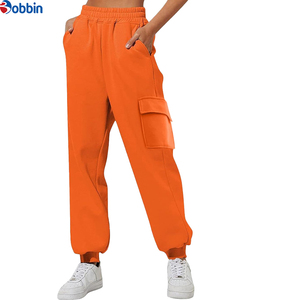 Nouveau design, dernière collection : Pantalon cargo pour femme, taille haute, avec cordon élastique, coupe large, décontracté, style workwear - Product Image 5