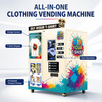 Máquina Expendedora de Artículos al por Menor, Camisetas con Pantalla Táctil Electrónica, IA Inteligente, Generación de Texto DIY para Parques de Diversiones