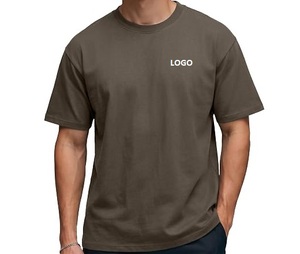 T-shirt pour homme 100% coton avec logo personnalisé, respirant, manches courtes, col rond, tee-shirt uni, streetwear décontracté - Product Image 6
