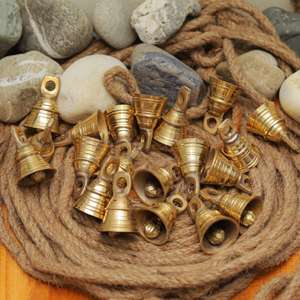 Campanas Pequeñas de Latón Hechas a Mano, Estilo Vintage, Campanas Decorativas, Campanas de Viento Vintage, Decoración para el Hogar, Bodas, Árbol de Navidad - Product Image 4