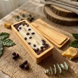 Cuenco de Madera Ecológico con Tapa, Hecho a Mano, para Velas, Centro de Mesa Decorativo, Artículo de Regalo - Product Image 5
