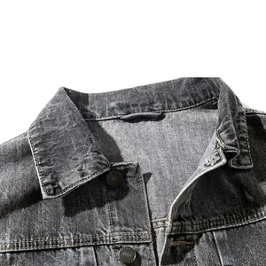 OEM Men's Classic 100% Cotton <b>Denim</b> <b>Jacket</b> Button-up Oversize Outwear for FallWinter Casual Style Coat - Product Image 3