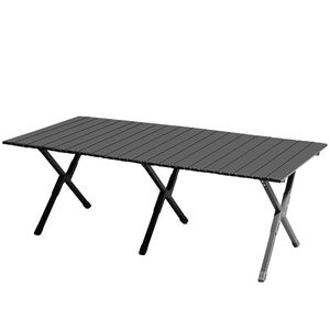 Table de camping pliable portable pour le camping en plein air, les pique-niques, les voyages, la salle de sport, l'utilisation en parc - Table d'appoint légère à roulettes pour les fêtes de barbecue dans la cour - Product Image 2