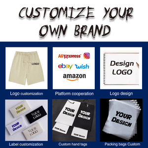 กางเกงขาสั้นออกกำลังกายผ้าเฟรนช์เทอร์รี่คุณภาพสูงขายส่ง กางเกงขาสั้นลำลองเอวกลางแบบมีเชือกผูกด้านหน้าสั่งทำได้ - Product Image 5