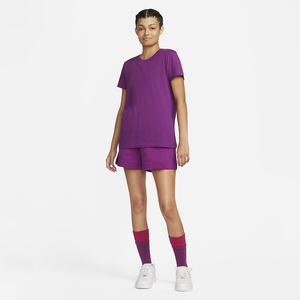 เสื้อยืดคอกลมผู้หญิงสำหรับฤดูร้อน แห้งเร็ว ระบายอากาศได้ดี ตกแต่งด้วยผ้าฝ้ายปะติดและลายปัก แขนสั้น - Product Image 6