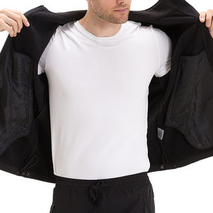 Chaqueta Ligera de Forro Polar Gris Oscuro para Hombre, Chaqueta Softshell Personalizada, Impermeable, con Cierre, Cálida, para Invierno y Actividades al Aire Libre - Product Image 6