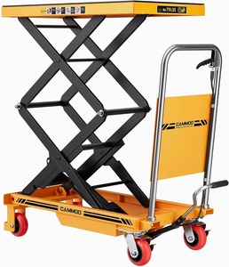 Carro Elevador Hidráulico, Capacidad de 330 lb, Altura de Elevación de 49.6 Pulgadas, Mesa Elevadora de Doble Tijera con Almohadilla Antideslizante y Protector de Seguridad - Product Image 1