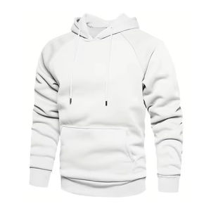 Best Price Trendy Oversized Pullover Hoodie for Men 100% Cotton Solid Color for Daily Streetwear - Product Image 3
