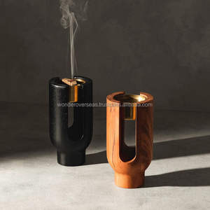 Porte-encens Bakhoor en bois fait à la main brûleur décor à la maison Shisha charbon de bois Mubkhar pyramide arabe brûleur d'encens fleur modèle boîte - Product Image 4