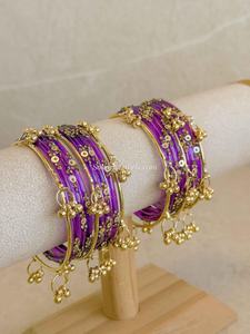 High Quality Indian Bridal <b>Bangle</b> Set Kundan Crystal <b>Bangles</b> Punjabi Kashmiri Churiyan for Wedding Dulhan Small changes occur - Product Image 2