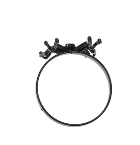 Anneaux de serviette en métal de luxe en gros, anneaux de serviette en métal noir de haute qualité, design attrayant, anneau de serviette noir miroir - Product Image 1