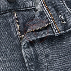 Pantalones vaqueros azules de diseñador al por mayor de fábrica para hombre, ajustados, elásticos, rasgados, transpirables, lavados, en Pakistán - Product Image 6
