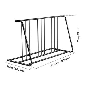 Support de vélo autoportant en acier carbone double face pour pneus de 3 pouces/76,2 mm - Product Image 6