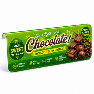 PVC Supermarket <b>Shelf</b> Talker Retail Waterproof Convenient Bpa Free Promotional Advertising Display Sign - Product Image 1