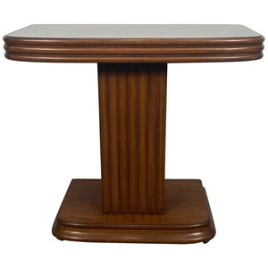 Art Deco Mahogany Wood <b>Side</b> <b>Table</b> Wholesale | Handcrafted Pedestal Design - Product Image 1