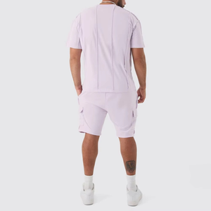 Nuevos Conjuntos de Camisetas y Pantalones Cortos para Hombre, Estilo de Dos Piezas, Alto Rendimiento, Logotipo de Diseñador Personalizable, Conjuntos Urbanos con Bolsillos - Product Image 2