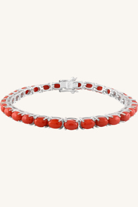 Pulsera de Coral en Plata de Ley 92.5 KLSB-20487 - Product Image 2