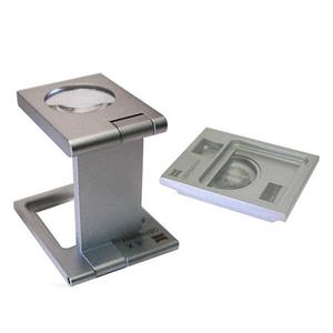 แว่นขยายพับได้ 10 เท่า พร้อมสเกลวัด สำหรับตรวจสอบด้าย ผ้าลินิน เครื่องประดับ และสิ่งทอ พกพาสะดวก ทำจากอะลูมิเนียม - Product Image 5