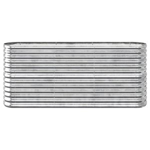 Macetas y jardineras elevadas de acero plateado con recubrimiento en polvo, grandes y duraderas - Product Image 3