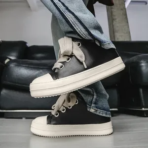 Zapatillas de deporte para Hombre, Zapatos informales de cuero de alta calidad, Zapatos de moda para parejas, Zapatos de calle para Hombre con cordones, Zapatos planos para caminar, Zapatos para Hombre - Product Image 6