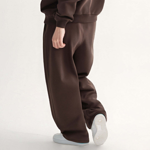 Wholesale Custom Logo Fleece Stacked Super Baggy Wide Leg Sweatpants 100% French Terry Cotton Oversized for Men Casual - Product Image 3