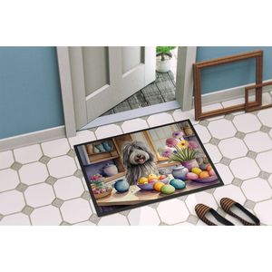Nouveau paillasson Bergamasco Sheepdog pour entrée intérieure extérieure 18H X 27W Antidérapant Lavable Low Pile Décoration de Pâques Porte d'entrée - Product Image 4