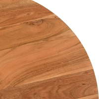Table basse ronde en bois d'acacia massif, style vintage, pour hôtel, bureau extérieur ou salon, mobilier de style mid-century.