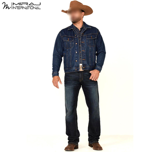 Hand Made Newest In Blue Color OEM Service Best Soft Fabric Denim <b>Jackets</b> Comfortable Breathable Denim <b>Men's</b> Denim <b>Jackets</b> - Product Image 2