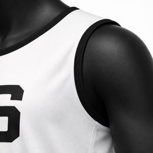 Camiseta de Baloncesto Unisex Blanca sin Mangas, Número 56, Cuello Redondo, Secado Rápido, Malla de Poliéster Ligera, Corte Regular para Adultos - Product Image 5