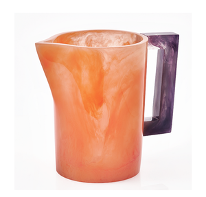 Carafe/Pichet rétro en résine orange avec poignée, pour eau, boissons, décoration de table, jus et boissons d'été - Product Image 6