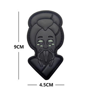 Custom Eco Friendly PVC Patch Soft Rubber Cartoon Animal Iron On Adhesive Patch for Clothing Hats Bags Phone <b>Cases</b> DIY Garment - Product Image 3