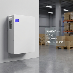 ระบบกักเก็บพลังงานภายในบ้านแบบติดผนังและตั้งพื้น แบตเตอรี่โซลาร์ 5kWh 10kWh 51.2V 100Ah LiFePO4 โมดูลแบบขนาน ขยายได้ - Product Image 2