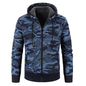 Sweat-shirt à capuche épais et chaud pour homme, style camouflage, manches longues, pour l'hiver - Product Image 4