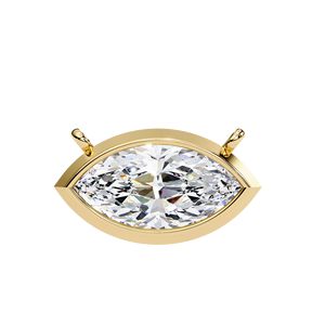 จี้เพชรทรงมาร์คีส์ 1 กะรัต ทองคำแท้ 14K ดีไซน์มินิมอล พร้อมใบรับรอง IGI สำหรับผู้หญิง เหมาะเป็นของขวัญสำหรับงานปาร์ตี้ - Product Image 3